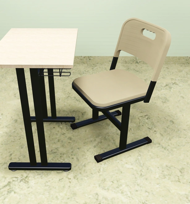 Modern School Furniture Single Student Desk and Chair