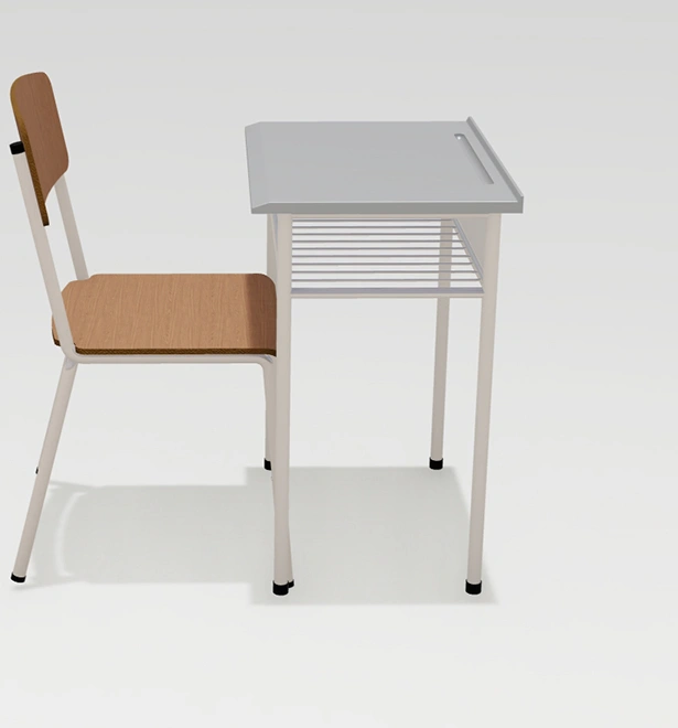 Hot Sale Single School Student Desk and Chair Set