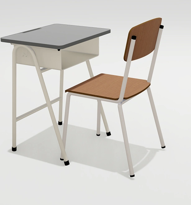 High School Single Student Wooden Desk and Chair Classroom/School/Modern Furniture
