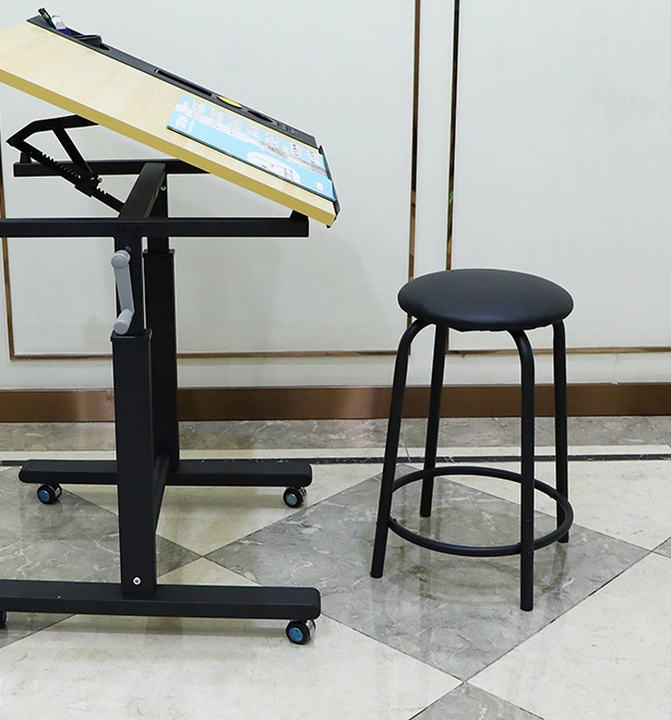 Adjustable Drawing Table Craft Painting Table Writing Desk Studio Table with Drawers