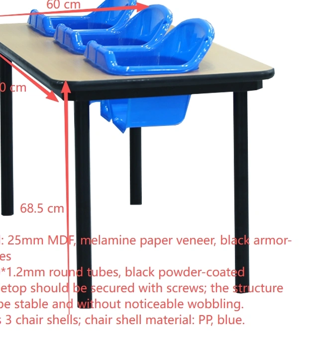 Daycare Supplies and Chair Set 3 Carton Box Dining Table Set
