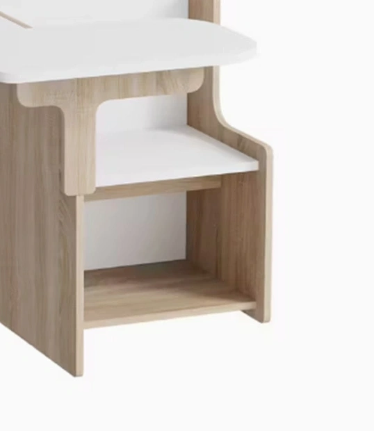 White Wooden Kids Desk Chair Small Size Nursery School Desk and Chair
