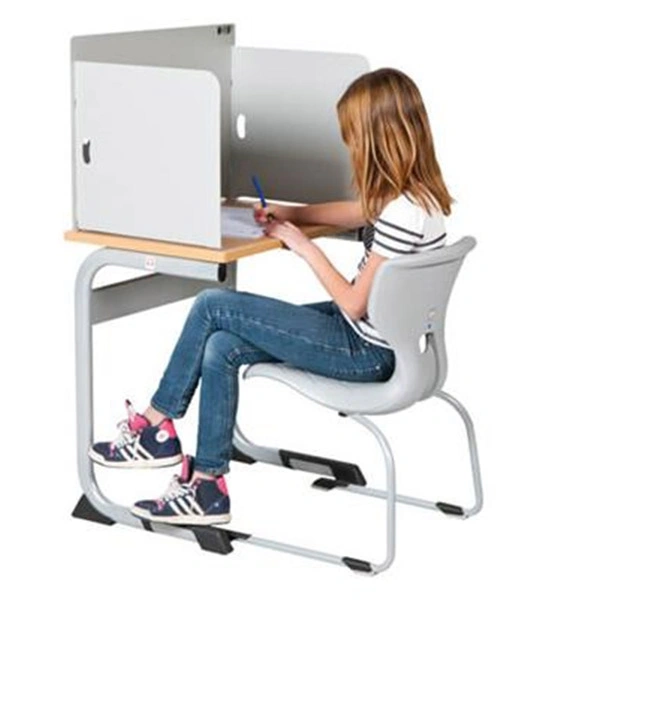 Classroom Student Desk with Plastic Desktop Privacy Panel Desk Divider