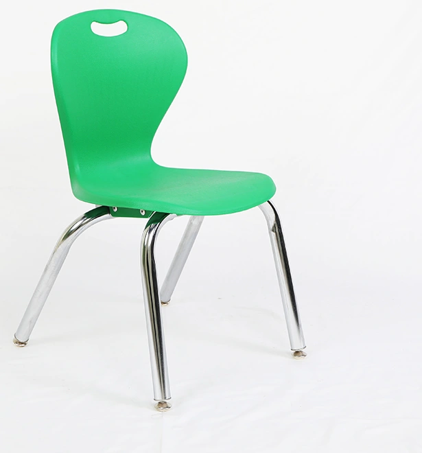 College Student Chair Chrome Finished Legs and Hair Plastic Seat