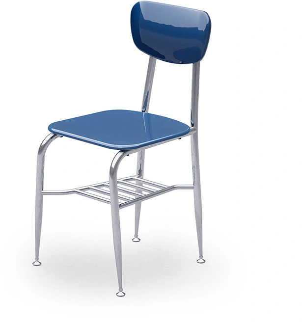 Stackable College Classroom Student Chair with Flat Wire