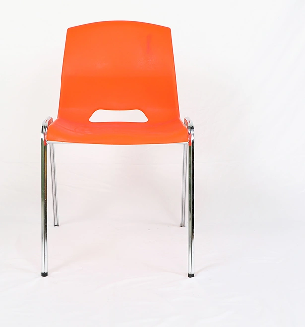Factory Price School Furniture Orange Luxury Plastic Chair for Sale view 3