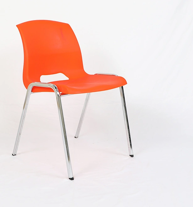 Factory Price School Furniture Orange Luxury Plastic Chair for Sale view 4