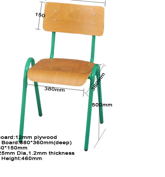 School Furniture Portable Stacking Wood Classic Student Chair view 2