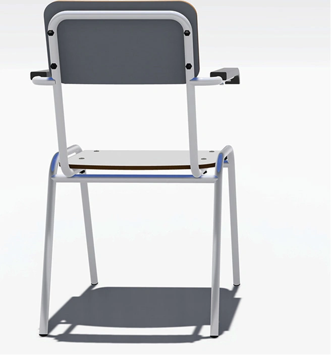 School Furniture Plywood Student Chair with Armrest view 4