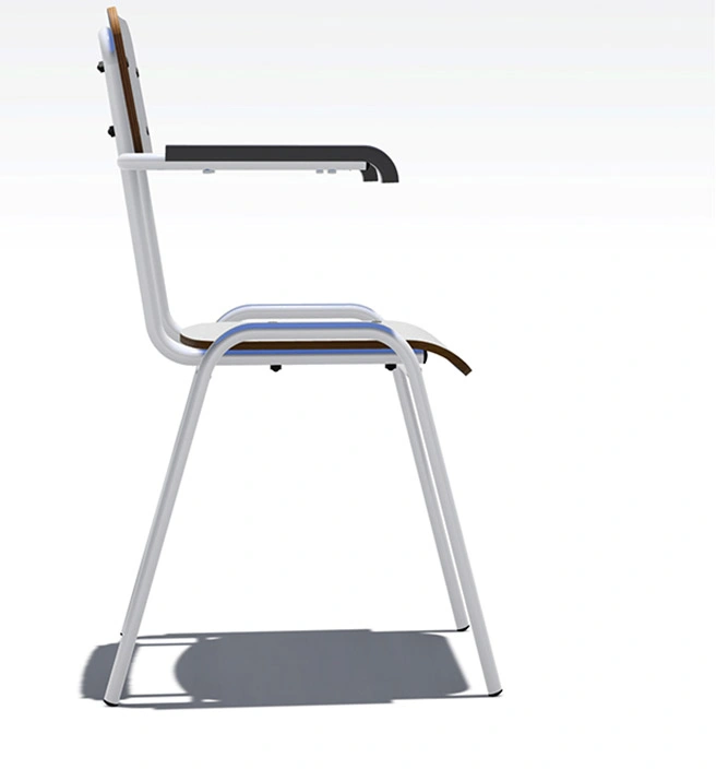 School Furniture Plywood Student Chair with Armrest view 5