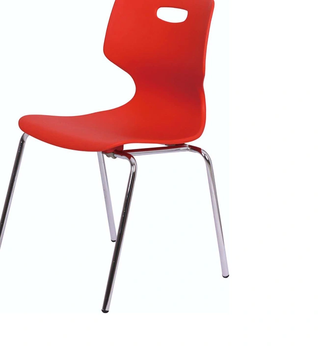 Metal Legs School Furniture School Chair Plastic Training Dining Chair view 3