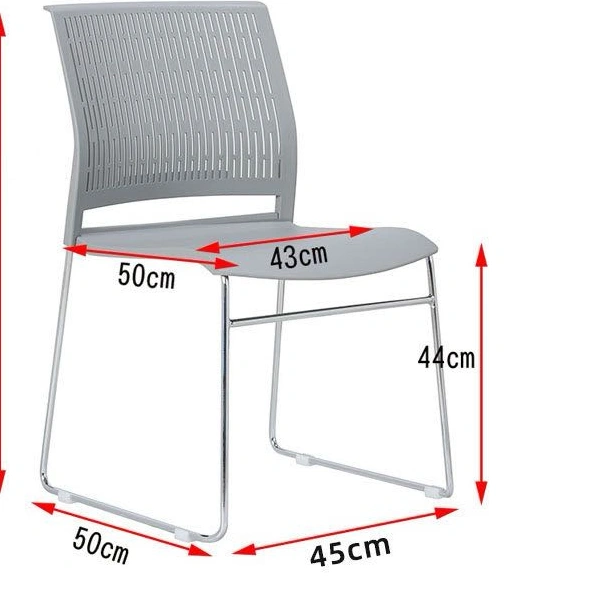 Plastic Chair Stackable Chairs Metal Leg School Chair for Meeting Room view 2