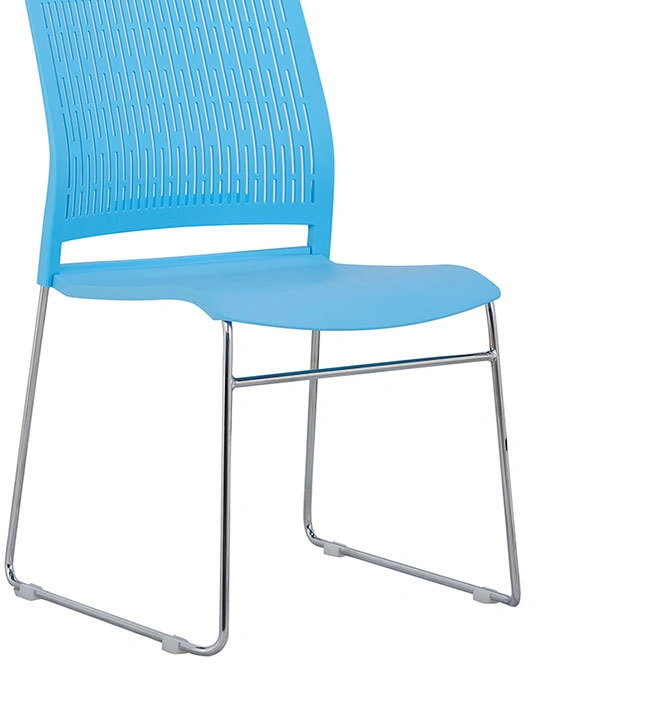 Plastic Chair Stackable Chairs Metal Leg School Chair for Meeting Room view 3