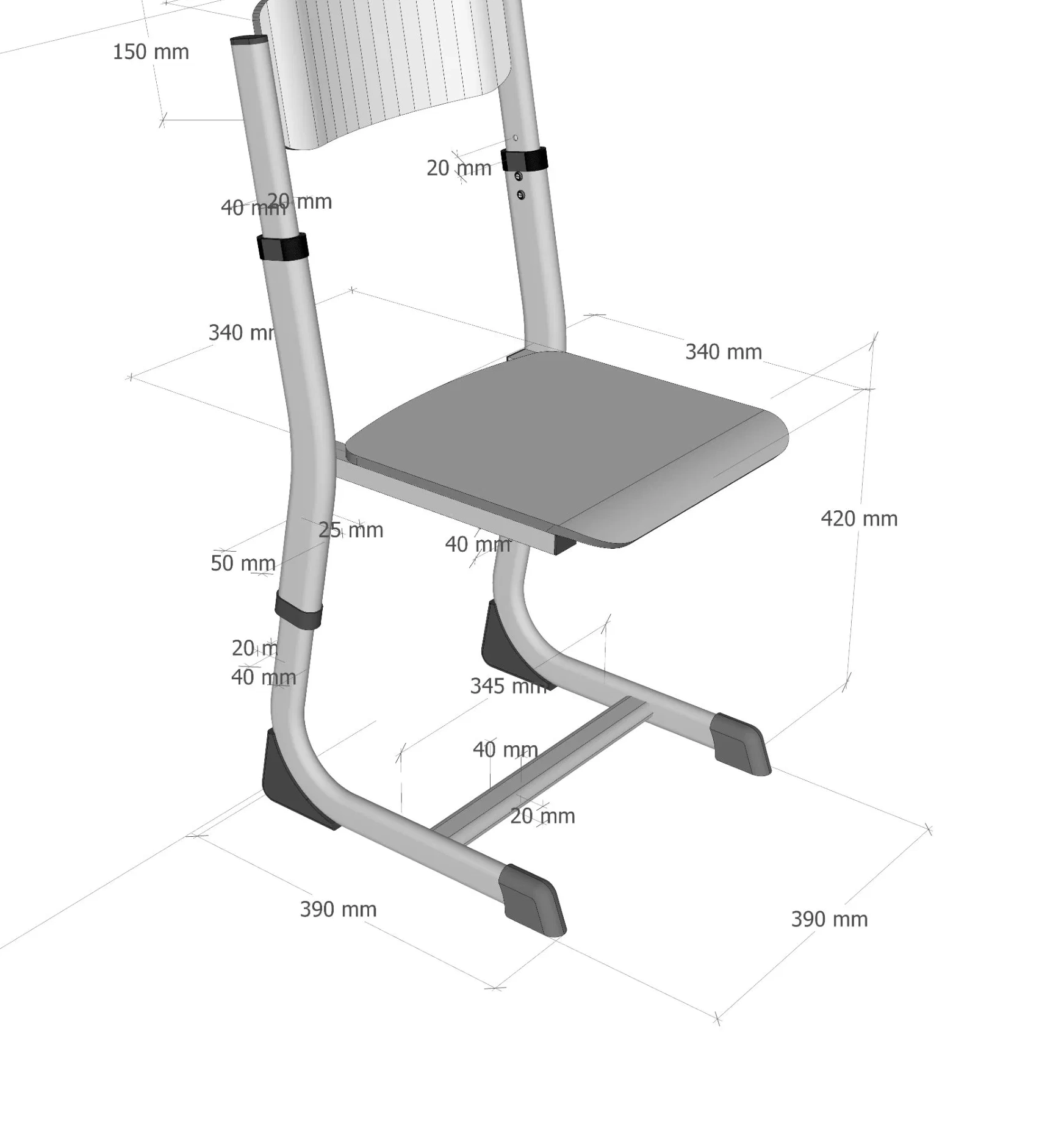 School Supplies Furniture Chairs Adjustable Height Kids School Chair view 2