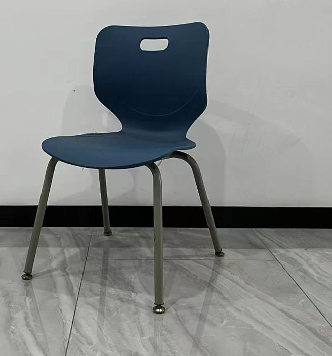 Blue Modern Plastic Moulded Stacking University Students School Chairs view 2