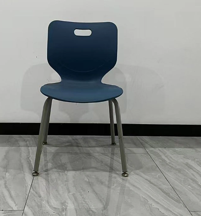 Blue Modern Plastic Moulded Stacking University Students School Chairs view 3