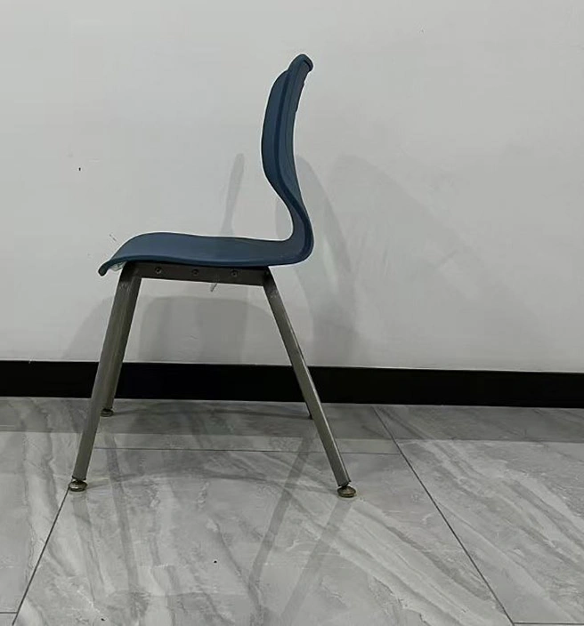 Blue Modern Plastic Moulded Stacking University Students School Chairs view 4