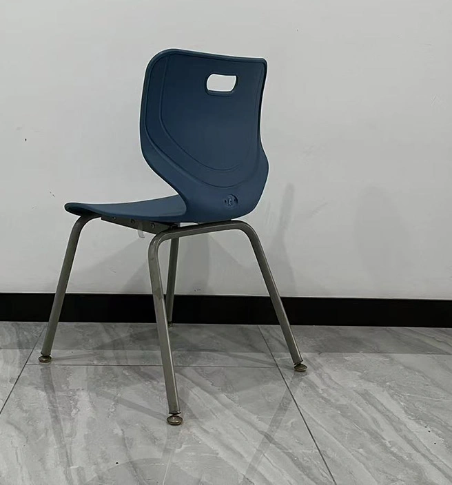 Blue Modern Plastic Moulded Stacking University Students School Chairs view 5
