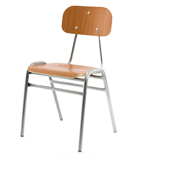 Comfortable Walnut Wood Stackable Training School Student Chair