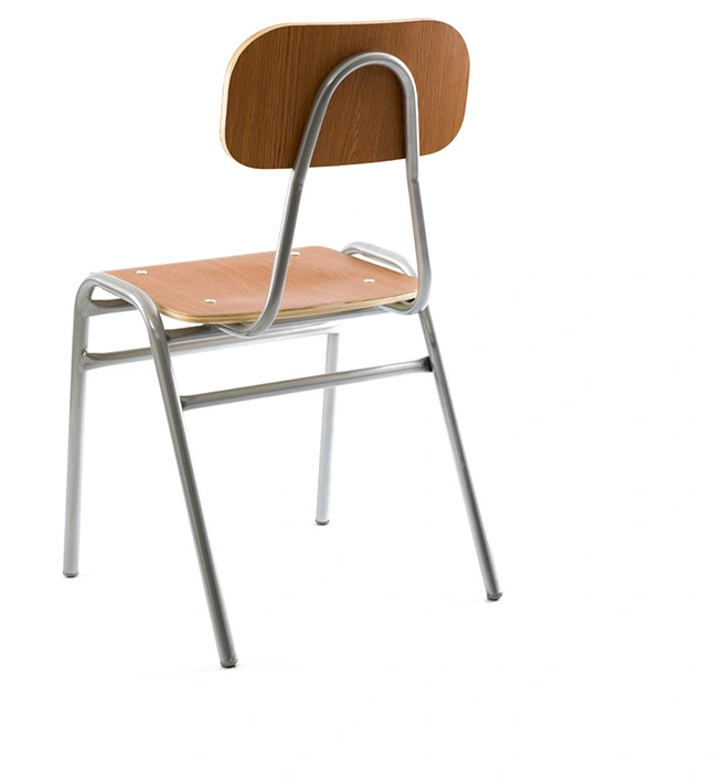 Comfortable Walnut Wood Stackable Training School Student Chair view 3