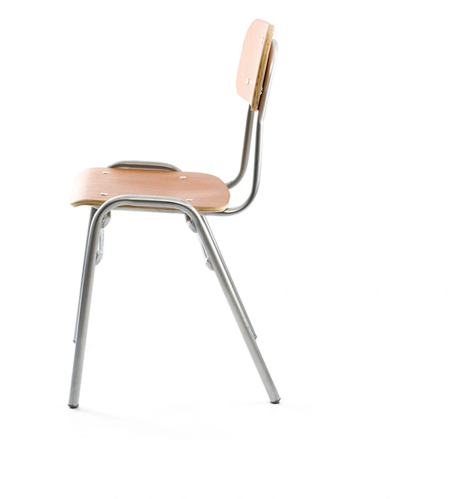 Comfortable Walnut Wood Stackable Training School Student Chair view 4