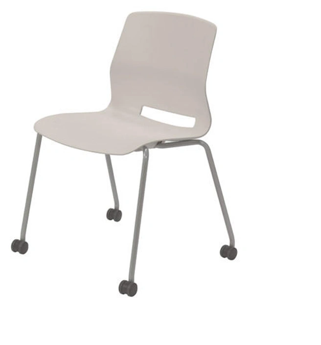 Modern Hard Plastic School Furniture Student Teacher Chair with Wheels view 2