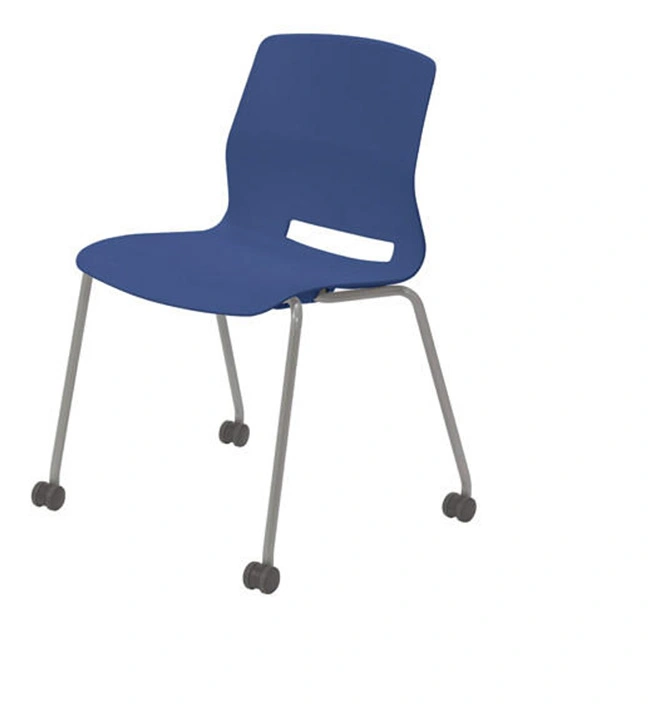 Modern Hard Plastic School Furniture Student Teacher Chair with Wheels view 5