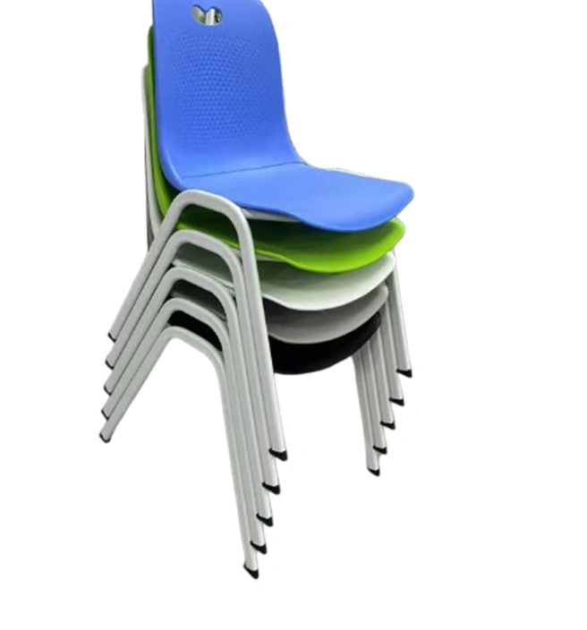 Factory Wholesale School Furniture Classroom Chair Metal Leg Plastic Seat