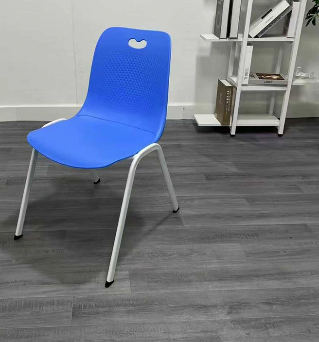 Factory Wholesale School Furniture Classroom Chair Metal Leg Plastic Seat view 3