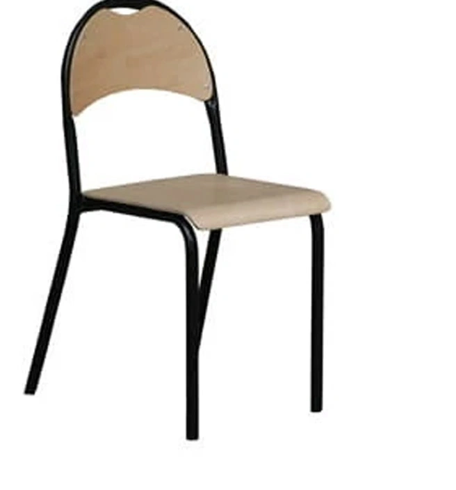 Classroom Furniture Student Chair Stainless Steel Frame Wooden Seat School Chair