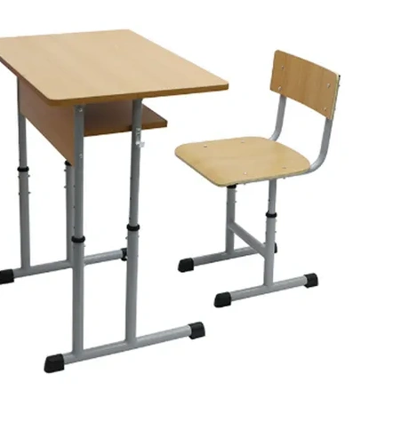 Romania Middle School Table and Chair Wooden Classroom Furniture Student Desk and Chair Set