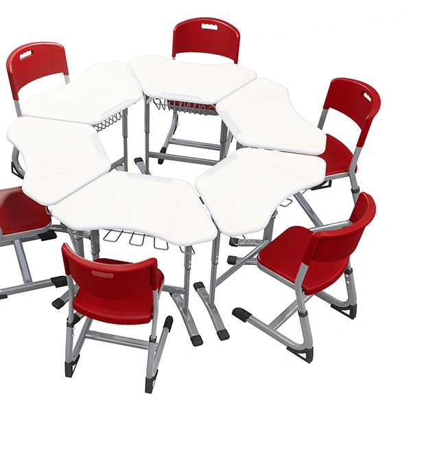 Y Shape Modern Middle School Desk and Chair Set view 4