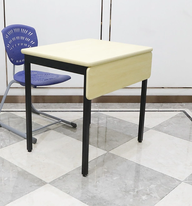 School Furniture Metal Frame Wooden School Student Desk Table and Chair Set view 2