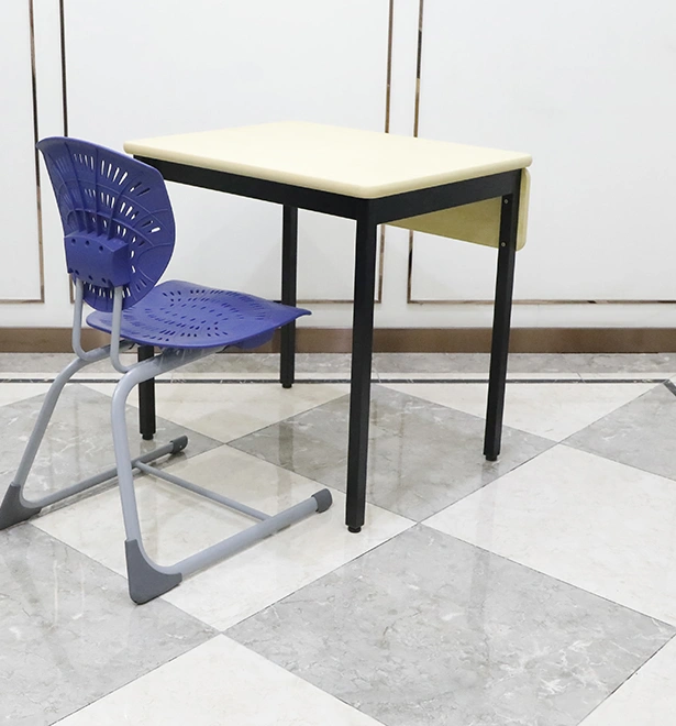 School Furniture Metal Frame Wooden School Student Desk Table and Chair Set view 5