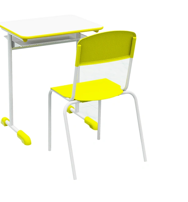 Single Desk and Chair School Furniture Set Adult School Study Classroom Furniture