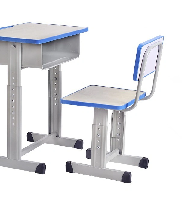 Wooden Height Adjustable Student Desk and Chair Set for Sale