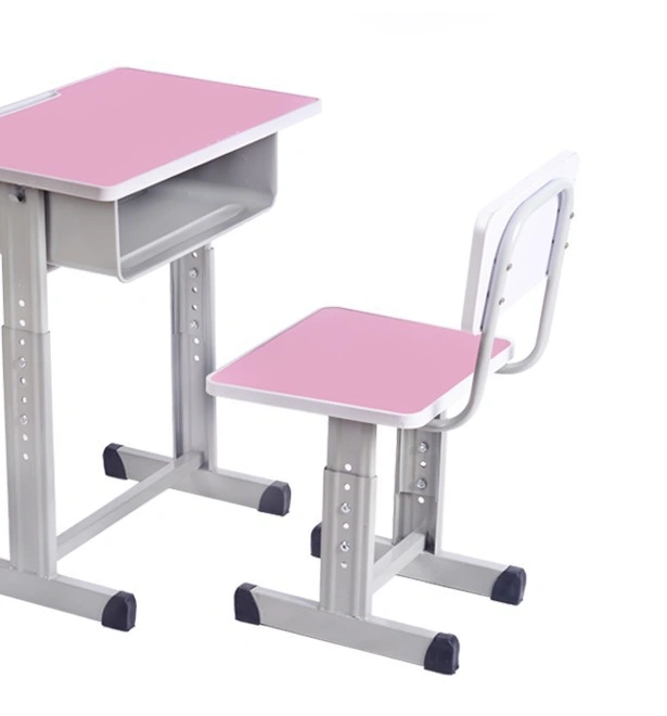 Wooden Height Adjustable Student Desk and Chair Set for Sale view 5