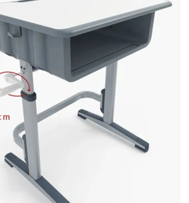 Modern Height Adjustable Single Plastic School Desk and Chair Set