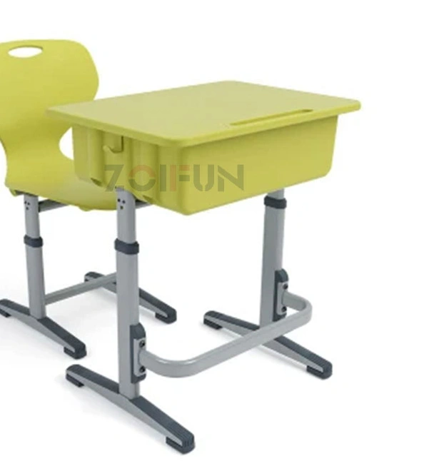 Modern Height Adjustable Single Plastic School Desk and Chair Set view 3