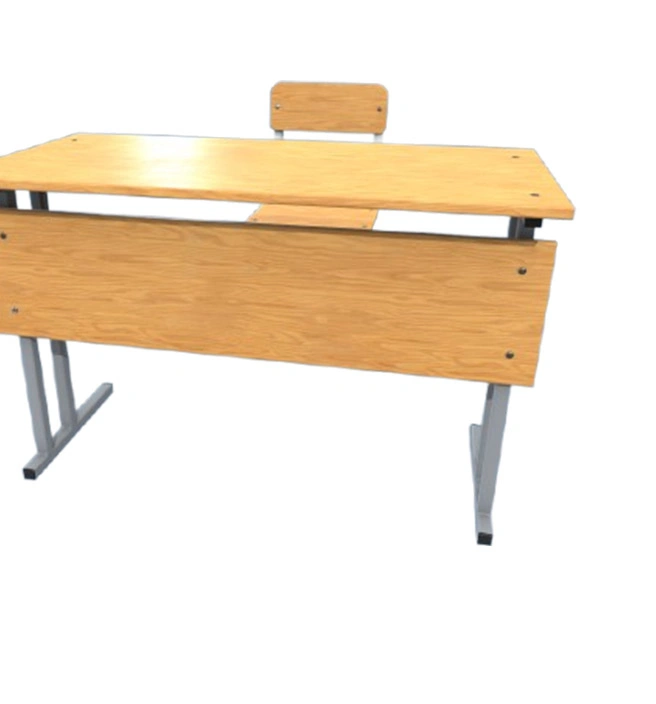 Primary School Furniture 2 Seats School Desk and Chair Set view 3