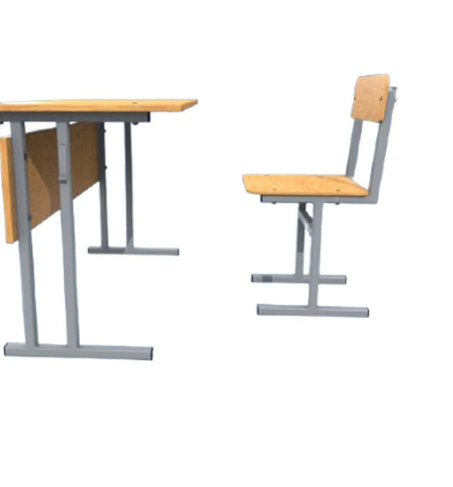 Primary School Furniture 2 Seats School Desk and Chair Set view 5