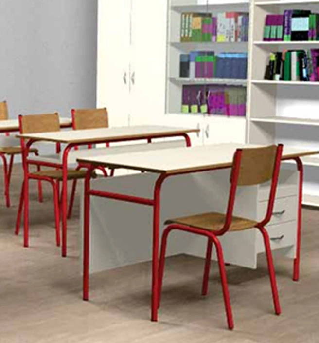 Modern Style Classroom Furniture Set School Desk and Chair Set College Wood Furniture view 3