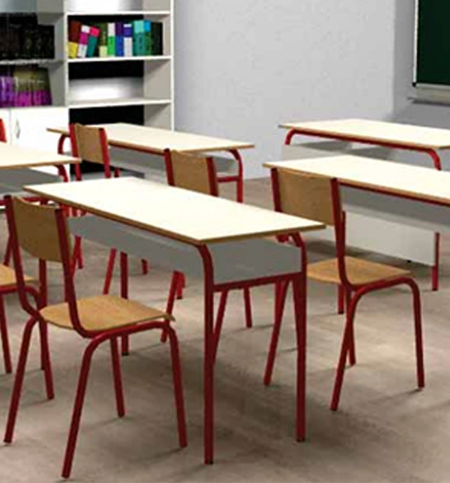 Modern Style Classroom Furniture Set School Desk and Chair Set College Wood Furniture view 5