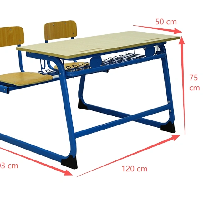 School Furniture Students Double Desks and Chairs Classroom Student Table Set