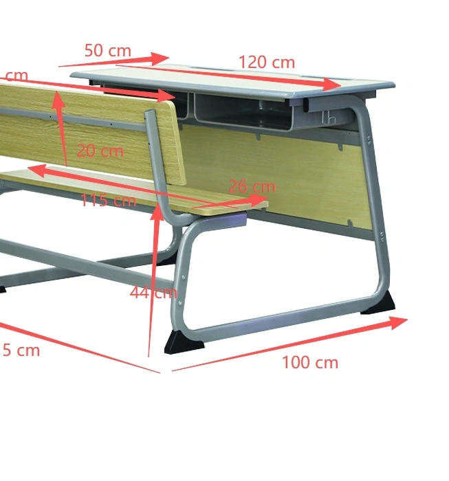 Education School Furniture School Student Desk and Bench Set
