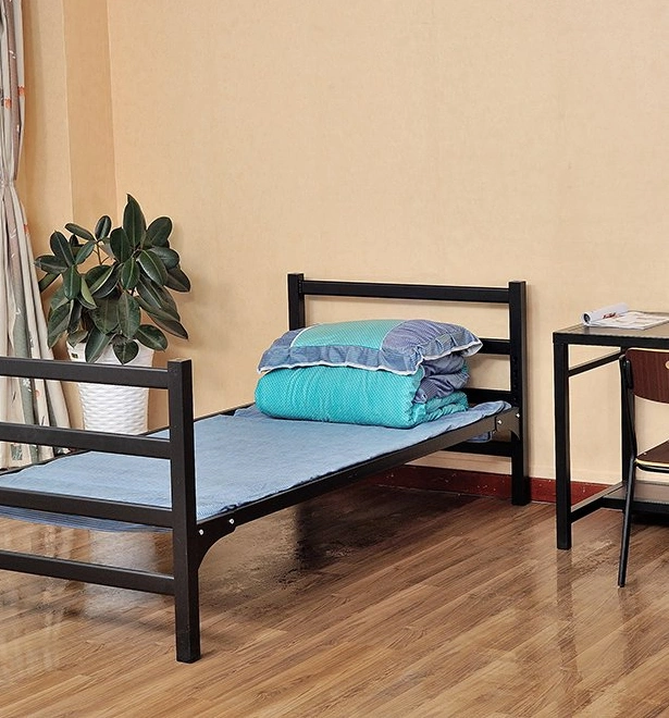 The Bedroom Furniture Foldable Single Metal Bed for Kids Bed Single with Desk and Chair Kids Room Small Space Study Table