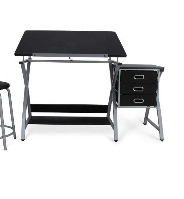 Custom Painting Studio Tabletop Adjustable Mesa De Dibujo Drafting Table Desk with 3 Slide Drawers